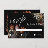 Dramatisch, Moody Dutch Masters Tulips in Bouquet RSVP Karte (Vorne/Hinten)