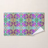 Dramatisch Psychedelische Magenta und violette Blu Badhandtuch Set (Handtuch)