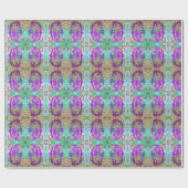 Dramatisch Psychedelische Magenta und violette Blu Geschenkpapier (Flach)
