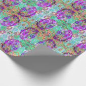 Dramatisch Psychedelische Magenta und violette Blu Geschenkpapier (Ecke)