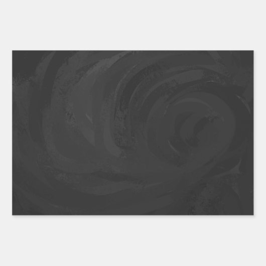 Dramatisch Schwarz Farbkoordinierte Muster Geschenkpapier Set (Vorderseite 3)