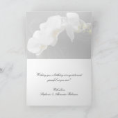 Dramatisch Schwarz/Weiß Orchideenkarte, individuel Karte (Innenseite)