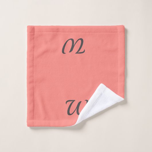 Dramatisch und weiblich, Korallenrosa Rose und Spi Badhandtuch Set (Waschlappen)