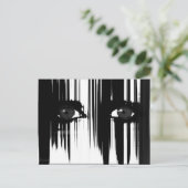 Dramatische Augen in Schwarz und Weiß Postkarte (Stehend Vorderseite)
