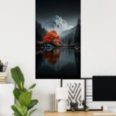 Dramatische Berglandschaft Poster (Heimbüro)