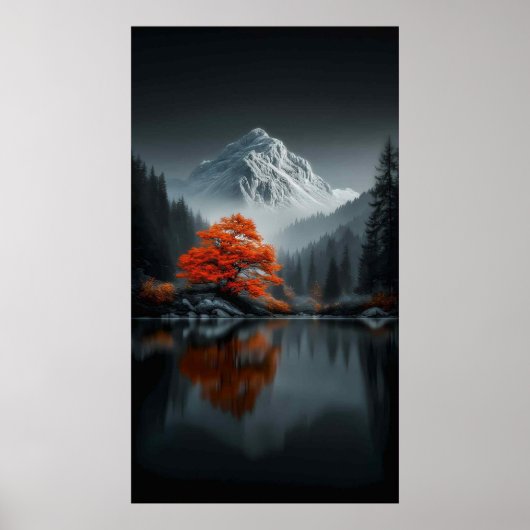 Dramatische Berglandschaft Poster (Vorne)