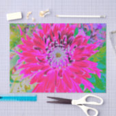 Dramatische Blume Crimson Red and Pink Dahlia Seidenpapier (Handwerk)