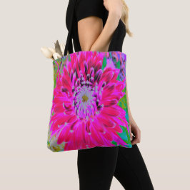 Dramatische Blume Crimson Red and Pink Dahlia Tasche