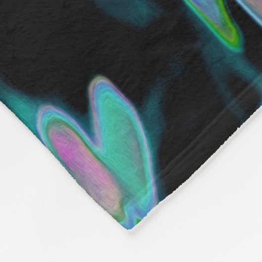 Dramatische Blume Rot, Lila und Rosa Garten Fleecedecke (Ecke)