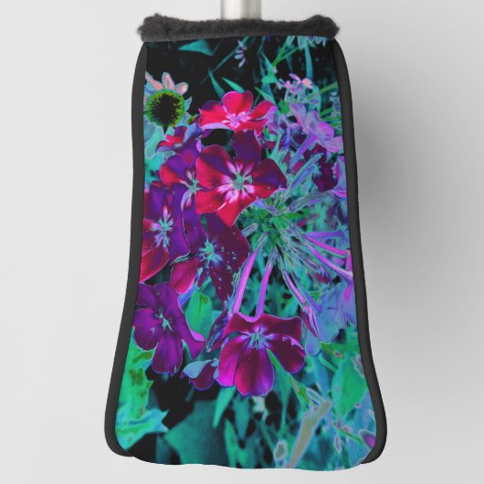 Dramatische Blume Rot, Lila und Rosa Garten Golf Headcover (Rotieren 90)