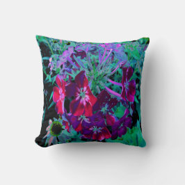 Dramatische Blume Rot, Lila und Rosa Garten Kissen