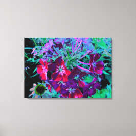 Dramatische Blume Rot, Lila und Rosa Garten Leinwanddruck