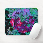 Dramatische Blume Rot, Lila und Rosa Garten Mousepad (Mit Mouse)