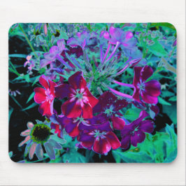 Dramatische Blume Rot, Lila und Rosa Garten Mousepad