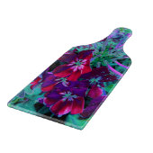 Dramatische Blume Rot, Lila und Rosa Garten Schneidebrett (Ecke)