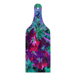 Dramatische Blume Rot, Lila und Rosa Garten Schneidebrett