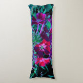 Dramatische Blume Rot, Lila und Rosa Garten Seitenschläferkissen (Vorderseite Vertikal)
