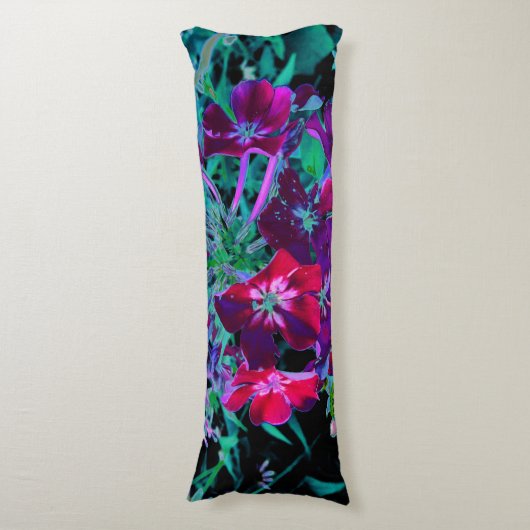 Dramatische Blume Rot, Lila und Rosa Garten Seitenschläferkissen (Vorderseite Vertikal)