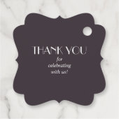 Dramatische Blumenhochzeit Geschenkanhänger (Rückseite)