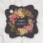 Dramatische Blumenhochzeit Geschenkanhänger (Vorderseite)