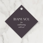 Dramatische Blumenhochzeit Geschenkanhänger (Rückseite)