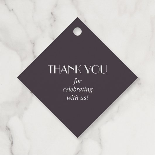 Dramatische Blumenhochzeit Geschenkanhänger (Rückseite)