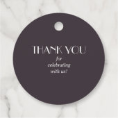 Dramatische Blumenhochzeit Geschenkanhänger (Rückseite)