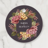 Dramatische Blumenhochzeit Geschenkanhänger (Vorderseite)