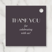 Dramatische Blumenhochzeit Geschenkanhänger (Rückseite)