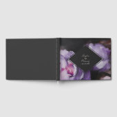 Dramatische botanische Lila Hochzeit mit Flora Gästebuch (Voll)