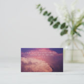 Dramatische Cloud Inspirational Blue Business Card Visitenkarte (Stehend Vorderseite)