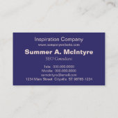 Dramatische Cloud Inspirational Blue Business Card Visitenkarte (Rückseite)