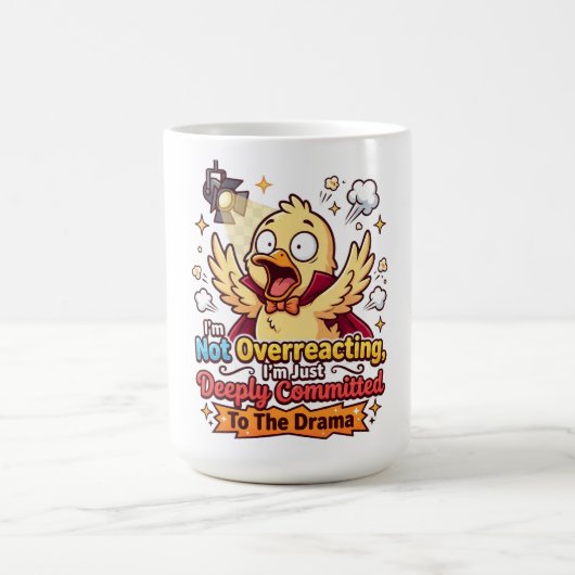 Dramatische Ente Lustiger Kaffeebecher Kaffeetasse (Mittel)