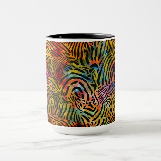 Dramatische Farbe des Zebra-Musters Tasse (Zentrum)
