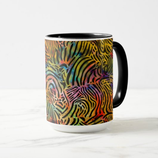Dramatische Farbe des Zebra-Musters Tasse (VorderseiteRechts)
