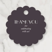 Dramatische Gastgeschenk Hochzeit-Tags Geschenkanhänger (Rückseite)