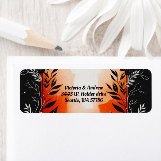 Dramatische Hochzeit mit schwarzem Orangen (Insitu)