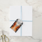 Dramatische Hochzeit mit schwarzem Orangen Geschenkanhänger (Mit Garn)