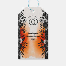 Dramatische Hochzeit mit schwarzem Orangen