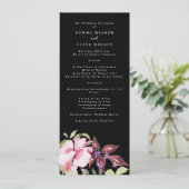 Dramatische Hochzeitsfeier mit Wasserfarbe Florals Programm (Stehend Vorderseite)