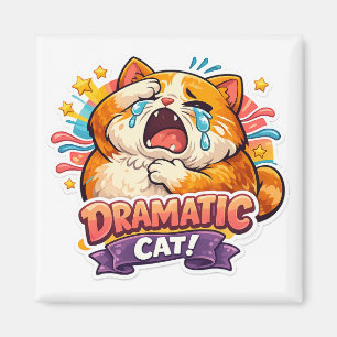 Dramatische Katze lustig weinend Cartoon-Kunstreak Magnet