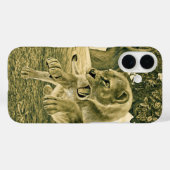 Dramatische Löwinnen-Safari-Wildnis-Kunst Case-Mate iPhone Hülle (Rückseite (Horizontal))
