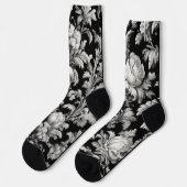 Dramatische monochrome Marmortoile-Crew-Socken Socken (Linkes Detail)