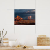 Dramatische Monument-Valley-Blitze Poster (Küche)