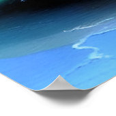 Dramatische Ozeanwellen und Sonnenuntergangsreflek Poster (Ecke)