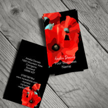 Dramatische Red Poppy Business Card