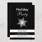 Dramatische Schwarz-Weiß-Feier Einladung (Vorne/Hinten)