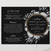 Dramatische Schwarz-Weiß-Wasserfarben-Hochzeit (Vorderseite)