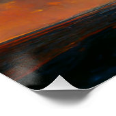 Dramatische Sonnenuntergang Ozeanwellen Landschaft Poster (Ecke)