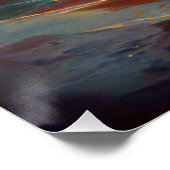 Dramatische Sonnenuntergang-Wellen Landschaft Poster (Ecke)